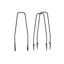 Portland Design Works Black Full Metal Fender Hardware Set - 650x65mm